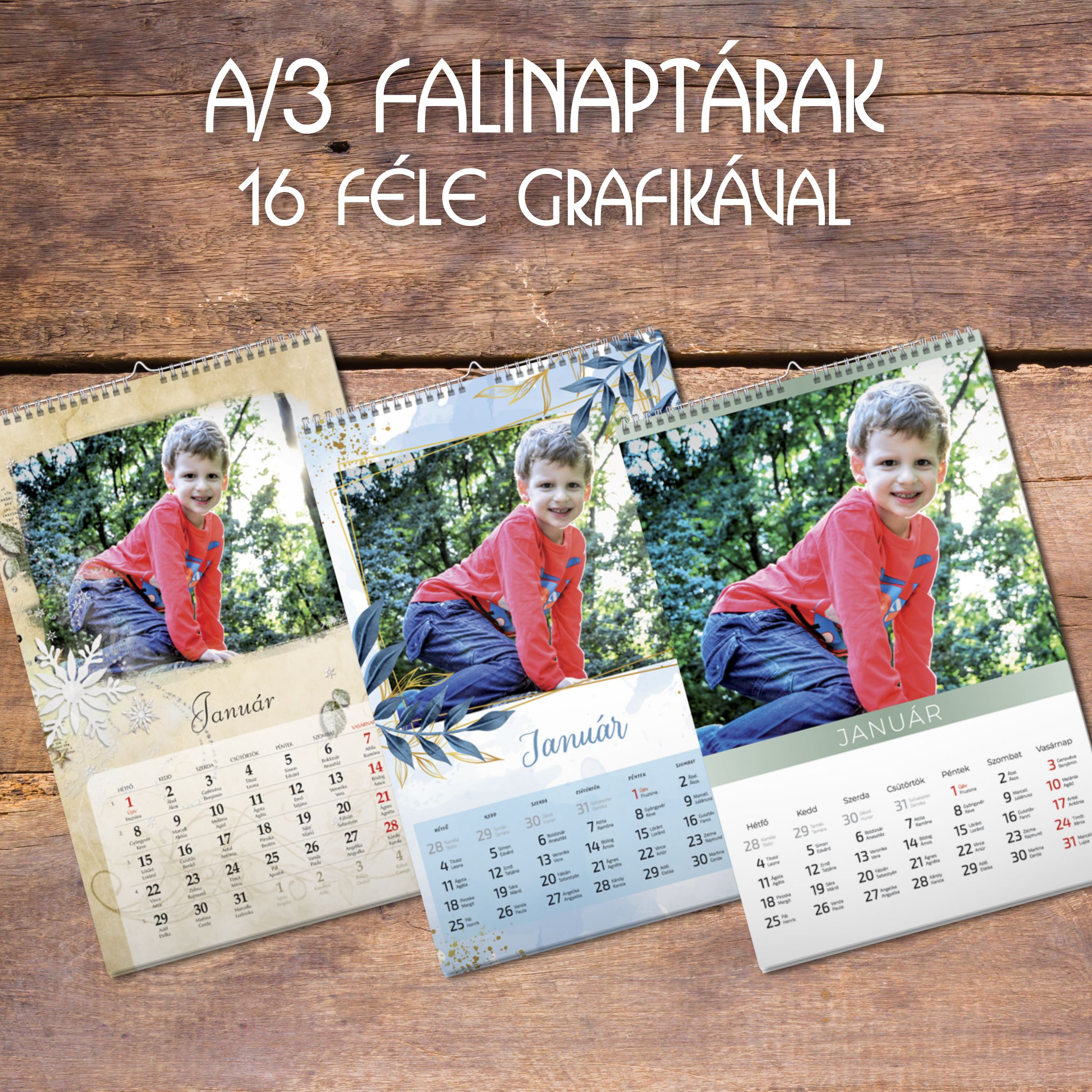 A/3 falinaptárak