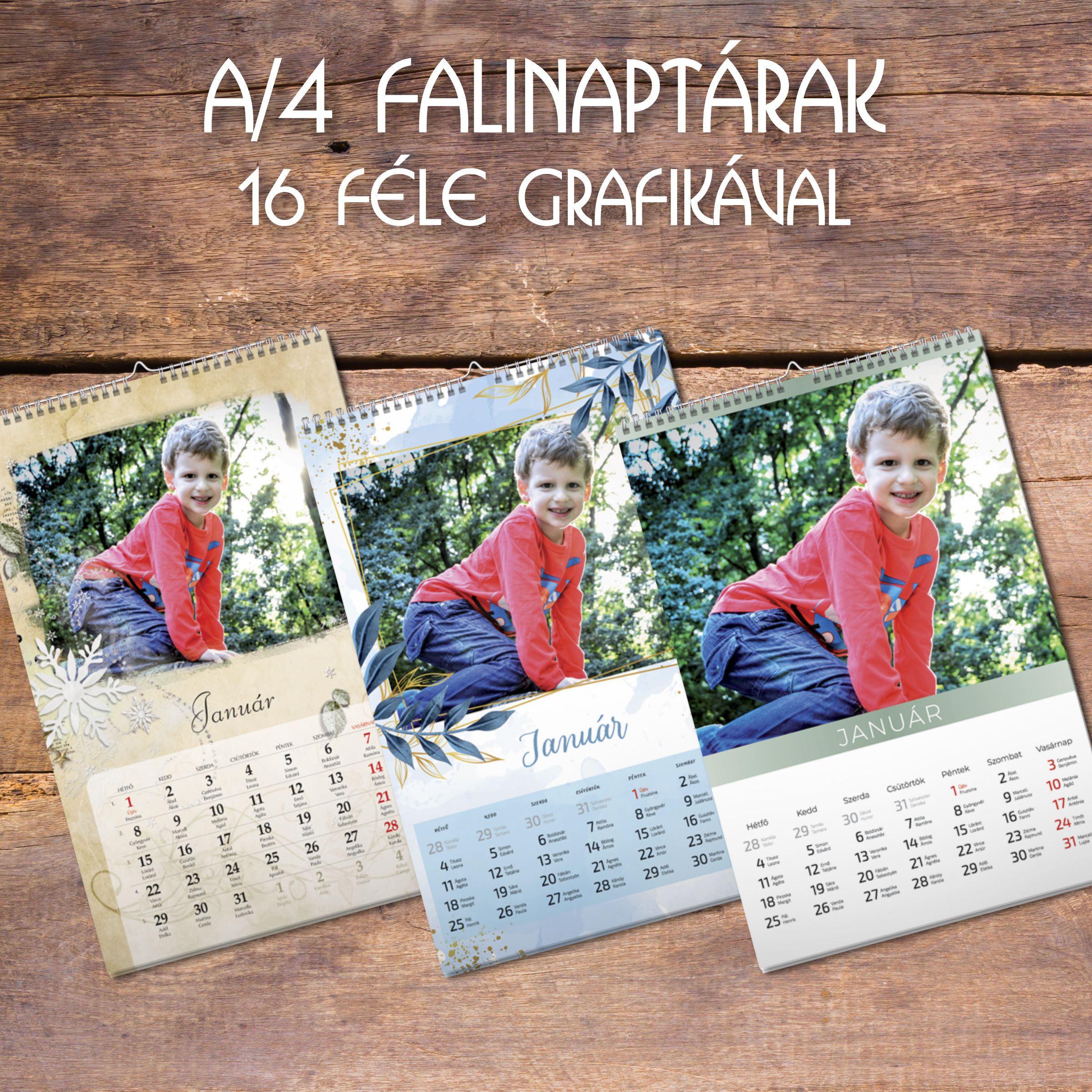 a4 A/4 falinaptárak
