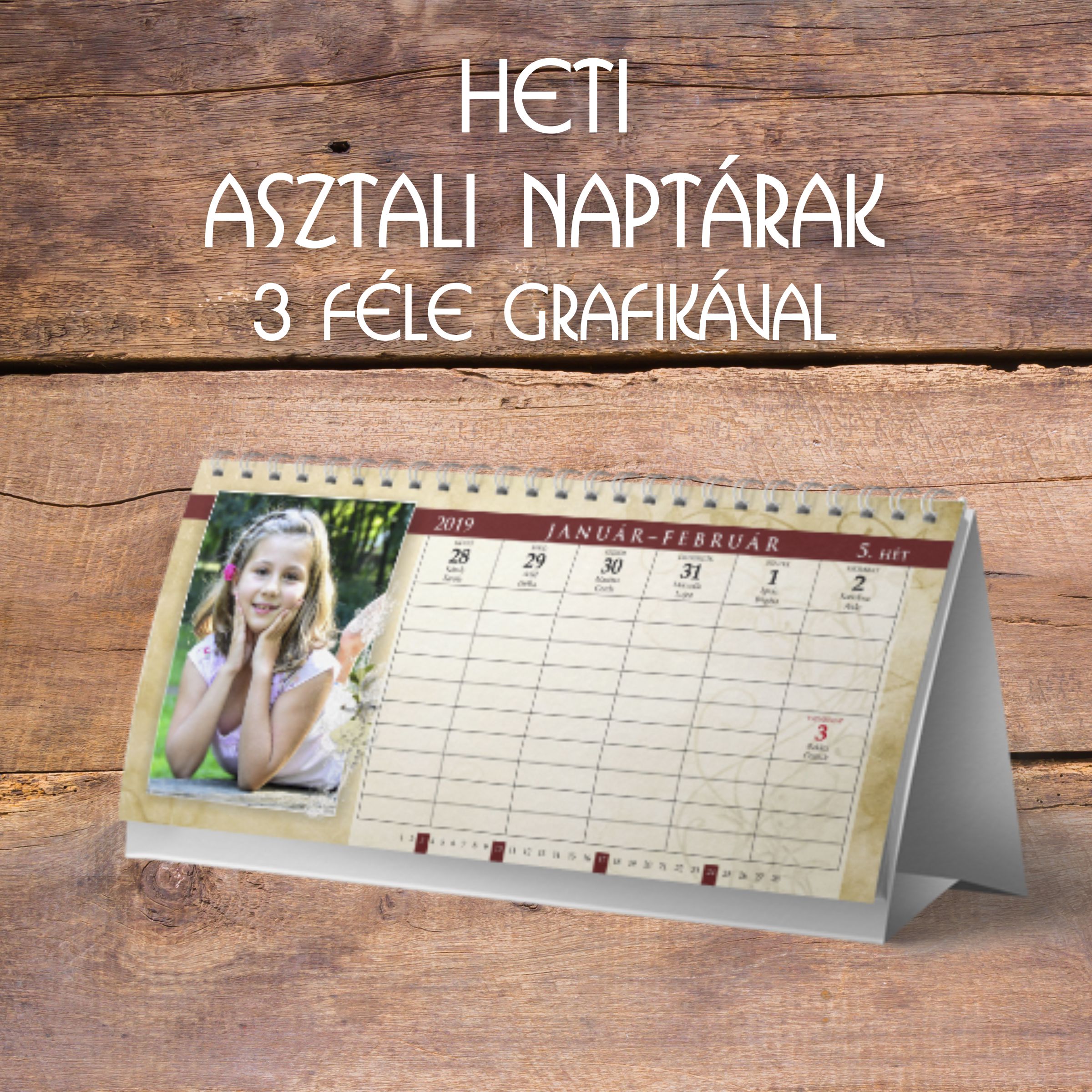 Heti asztali naptár