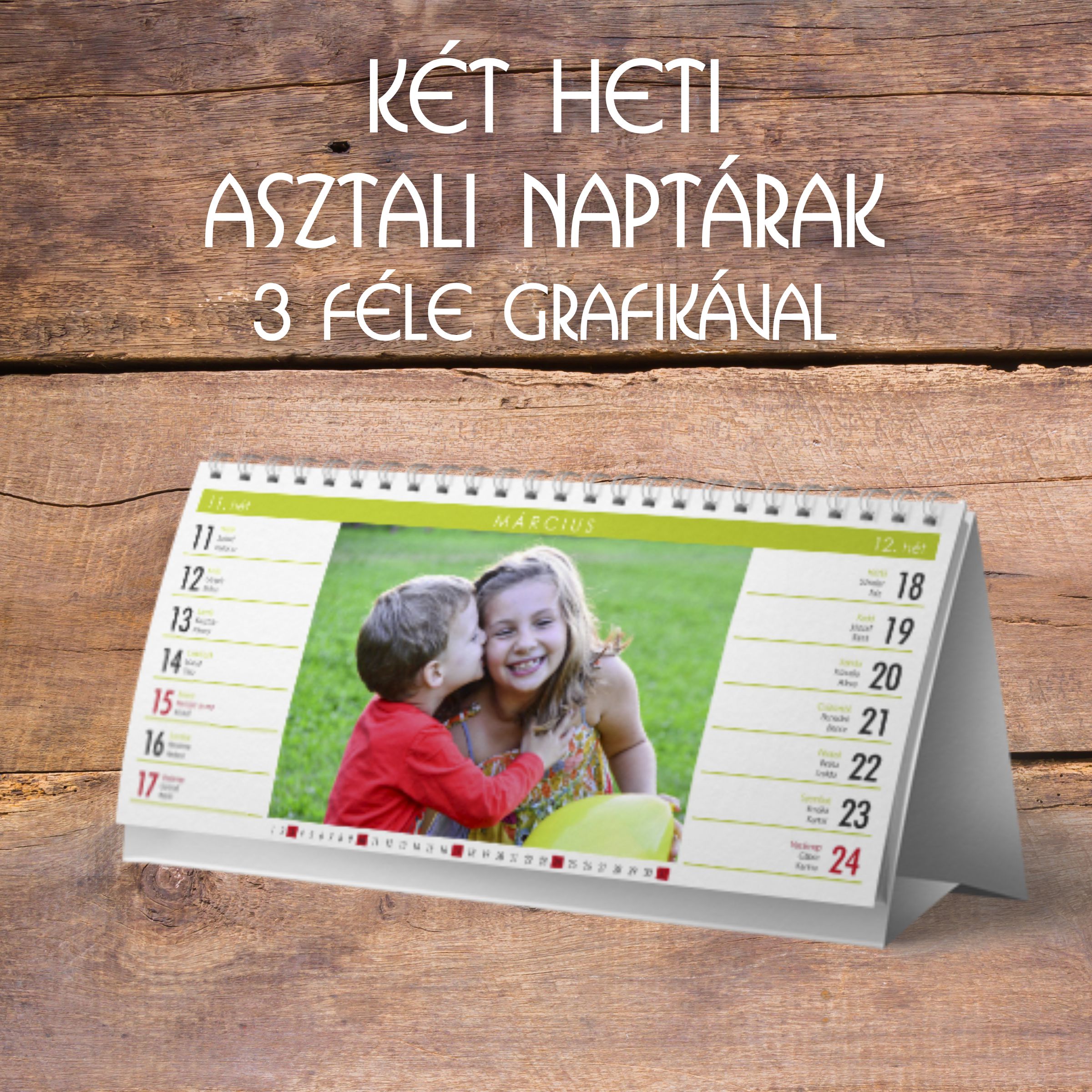 Kéthetes asztali naptár